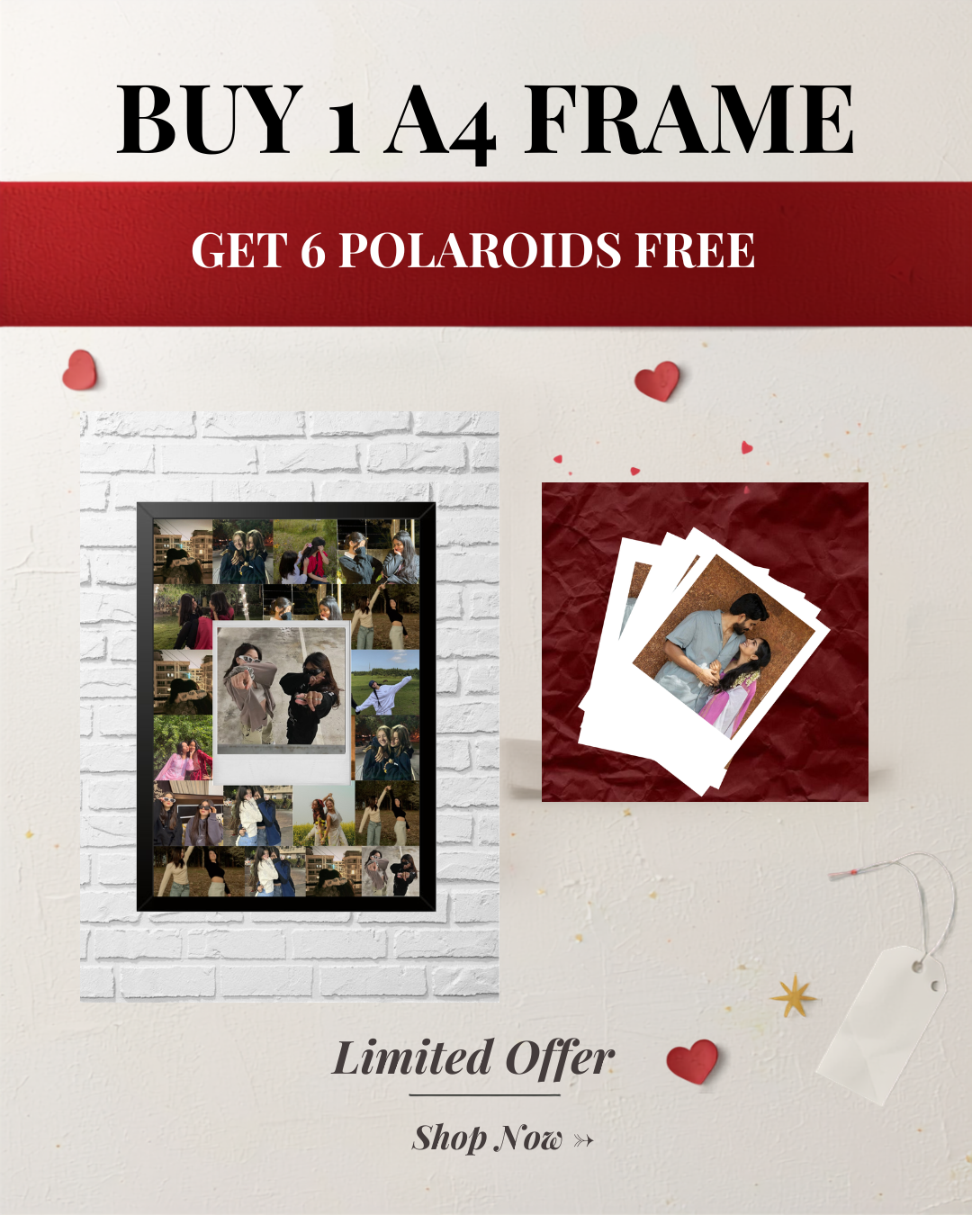 Free polaroids with frame