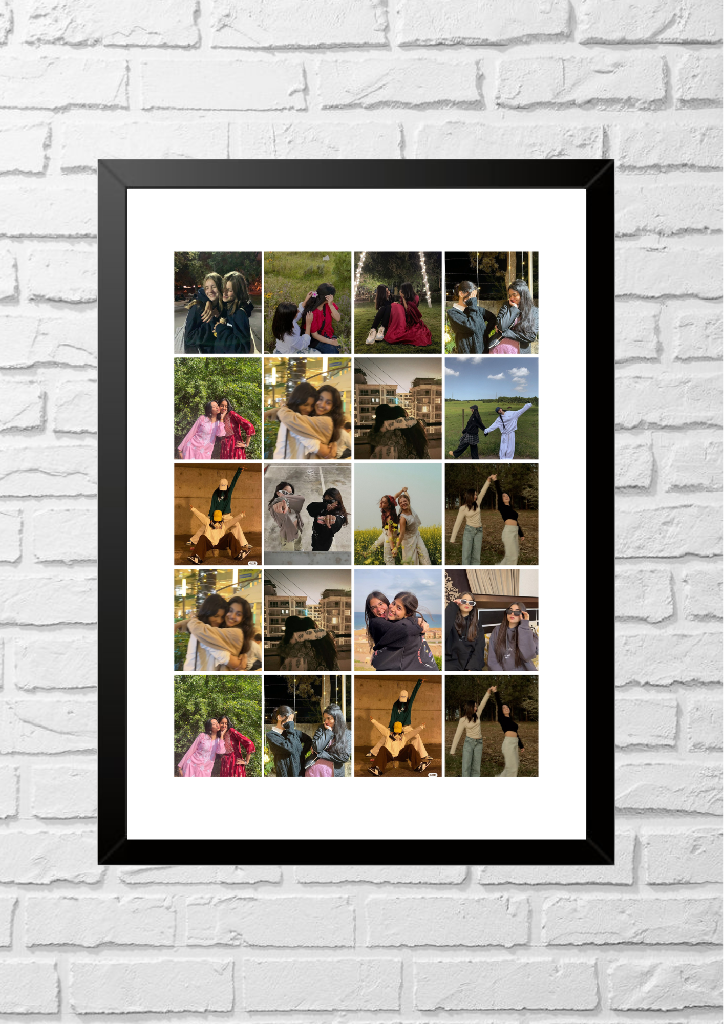 Linear collage frames