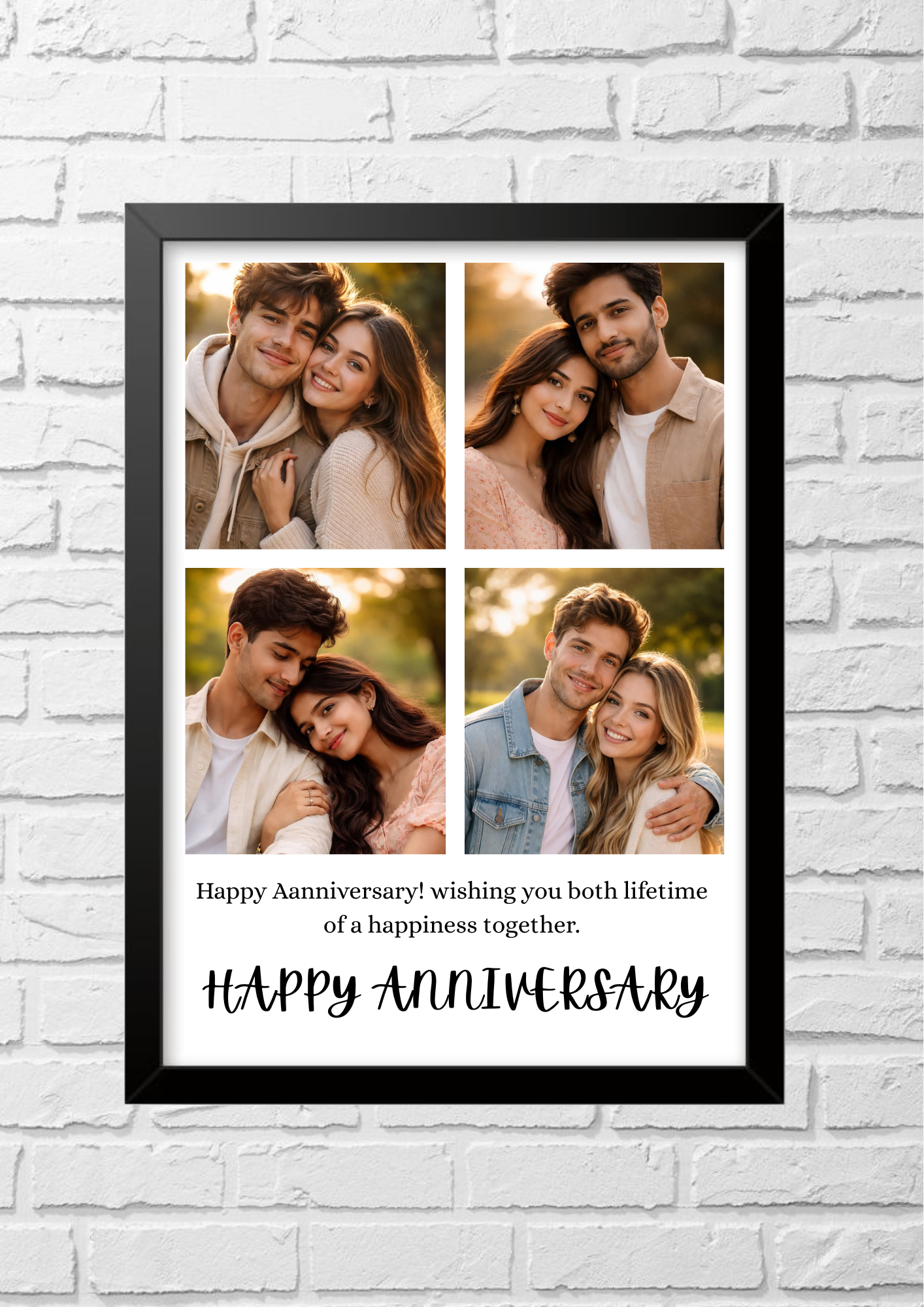 4 Image Anniversary Frame