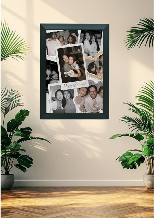 A4 SIZE aesthetic birthday design frames.