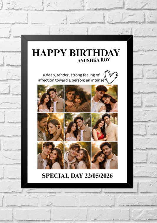 9 Grid birthday frame