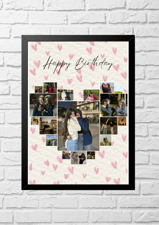Heart shaped collage frame