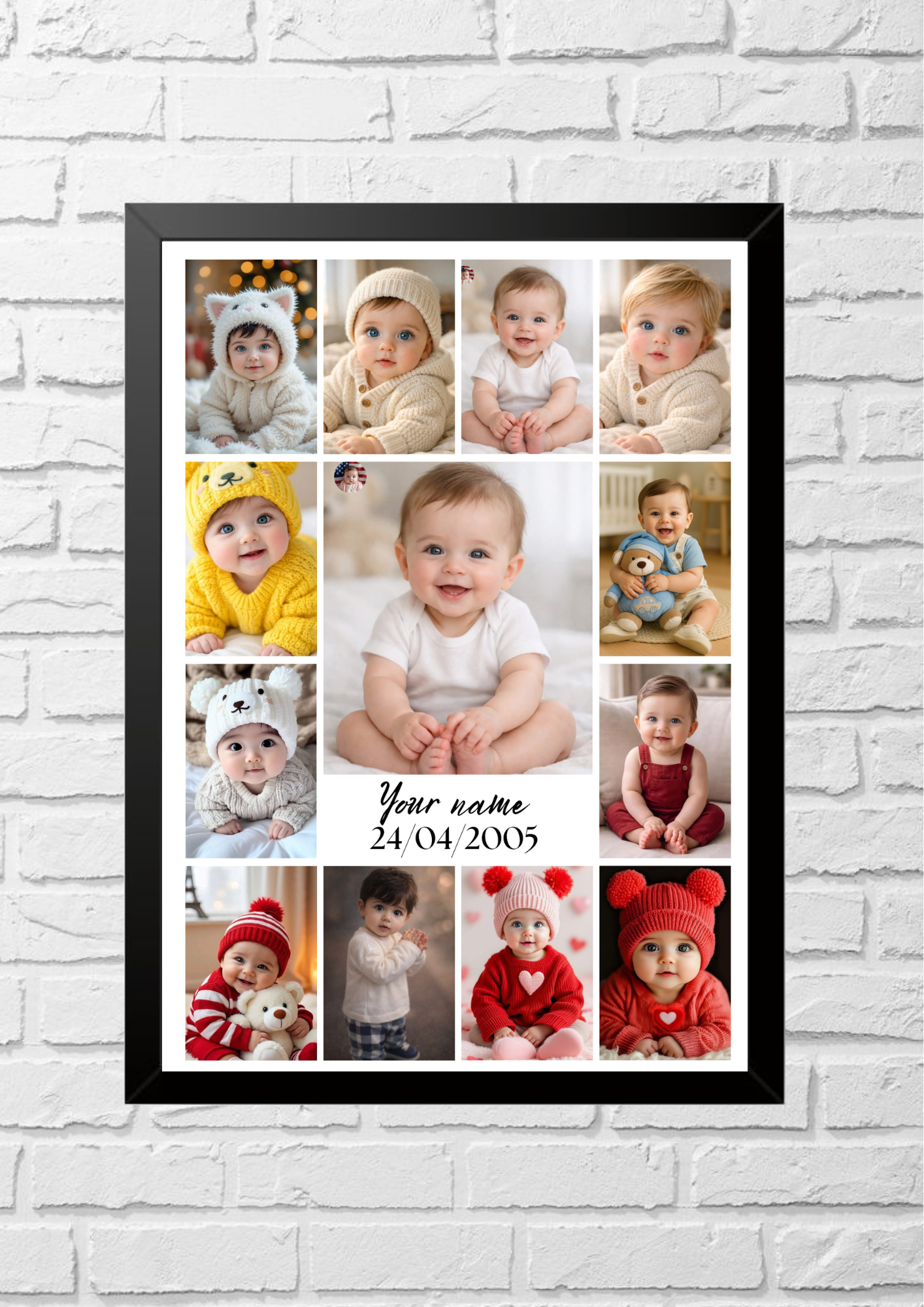 Baby collage photo frame
