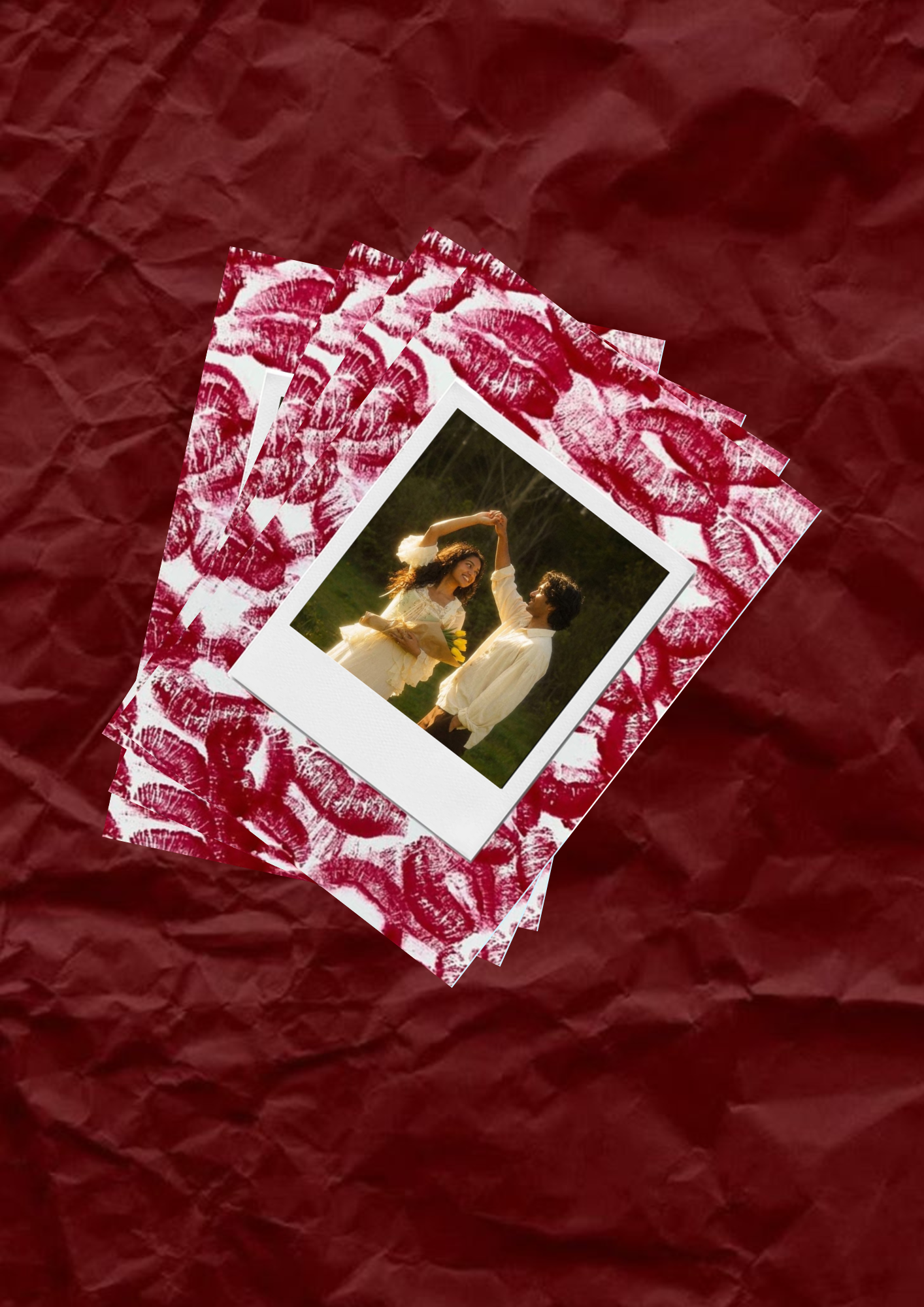 9 kissed polaroid photos