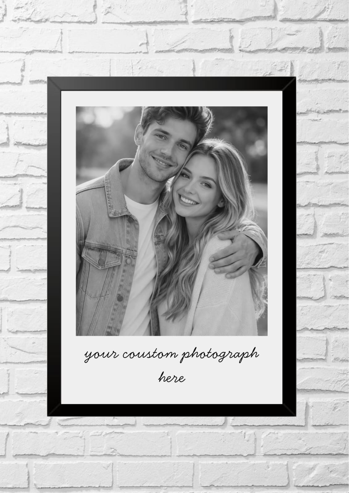 B&W couple frame